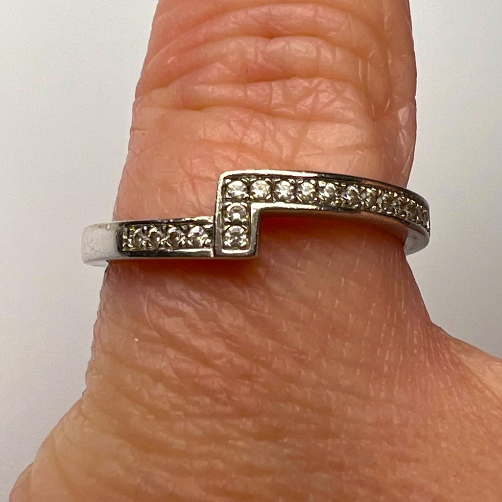 Moissanite Sterling Silver 925 Ring, Size 6.5